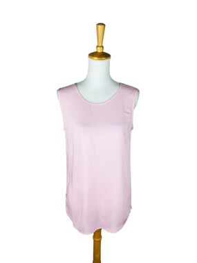 Basler Pale Pink Sleeveless Scoop Neck Tank